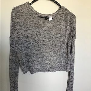 Lightweight grey crop sweater